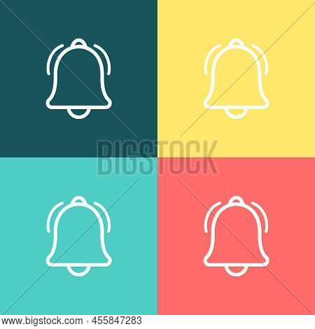 Alarm Green And Blue, Yellow, Red Material Color Minimal Icon Or Logo Design