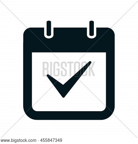 Calendar Vector Icon. Black Illustration Isolated For Graphic And Web Design