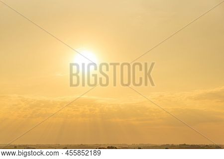 Sunrise In The Fields Of The Pampa Biome In Southern Brazil