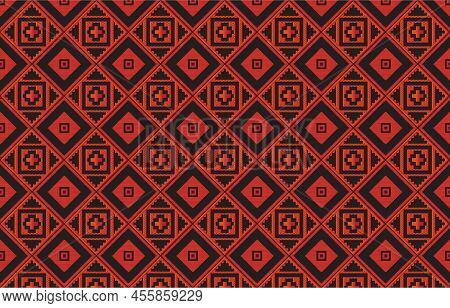 Seamless Vector In Colorful, Graphic Art And Abstract Background For Print.  Cloth, Scarf, Shawl, Ru