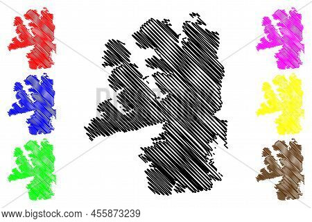 Bathurst Island (canada, North America, Nunavut Territory) Map Vector Illustration, Scribble Sketch 