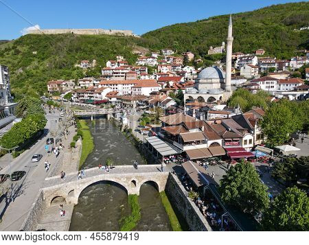 Drone View At The Town Of Prizren In Kosovo