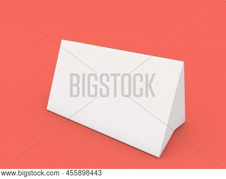 Desk Calendar Mockup On Red Background. 3d Render Illustration.