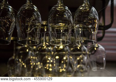 Belgrade, Serbia - August 28, 2024: Selective Blur On Beer Mugs And Glasses With The Logos Of Lav Pi