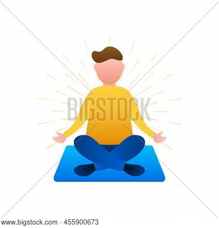 Yoga Time. Vector Stock Illustration. Health Care.