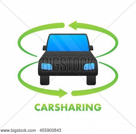 Car Sharing Concept. Carsharing Vector Icon On White Background. Lillustration For Mobile App Design