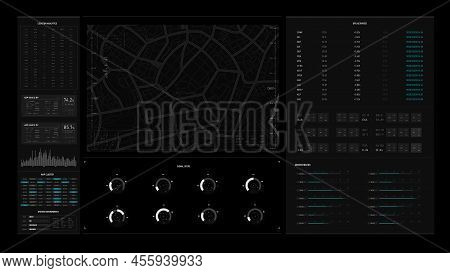 Sci-fi Futuristic User Interface Hud Design Panel For Business App. Abstract Technology Concept, Tec