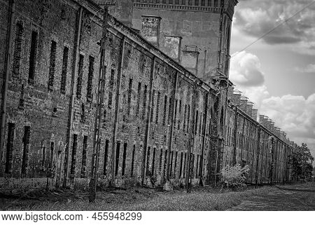 Red Brick Barracks Building Within The Modlin Fortress Is One Of The Longest Buildings In Europe