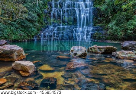 The Salto Cristal One Of The Most Beautiful Waterfalls In Paraguay Near The Town Of La Colmena.
