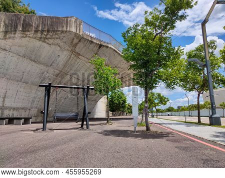 Taichung City, Taiwan - June 6, 2022 : Taichung Central Park. Xitun District Shuinan Economic And Tr