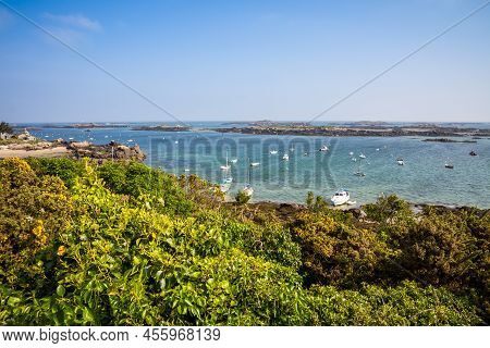 Chausey Island Coast And Cliffs Landscape In Brittany, France