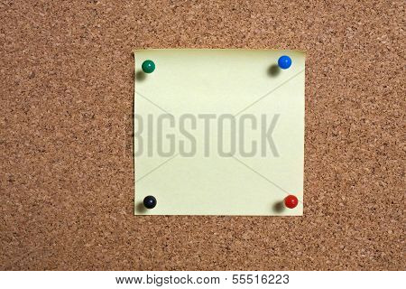 Pinboard With Notes On It.