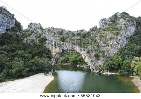 Vallon Pont d'Arc, a natural Arch in the Ardeche, France