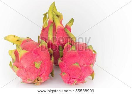 Dragon Fruit On Isolated White Background