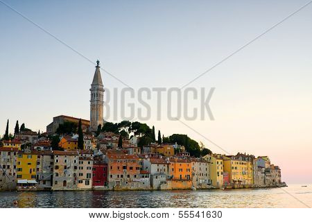 Architecture Of Rovinj, Croatia. Istria Touristic Attraction