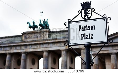 Pariser Platz at Brandenburg Gate in Berlin