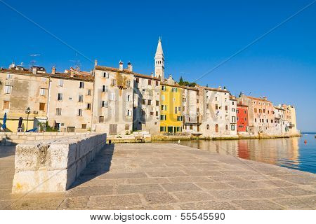 Architecture Of Rovinj, Croatia. Istria Touristic Attraction