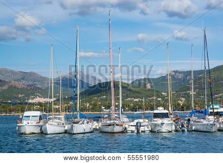 Small Boats Moored In Port D'andratx