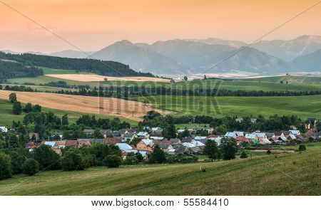 Nature Landscape With Mountains
