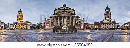 Berlin, Germany at historic Gendarmenmarkt square.