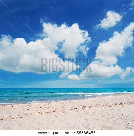 Platamona Beach And Clouds