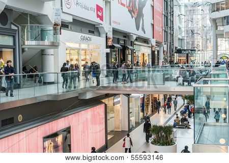Busy Corridor In Eaton Center