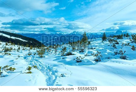 Beautiful Winter Mountain Landscape.