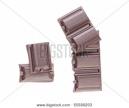 Tasty morsel of dark chocolate.