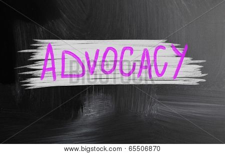 Advocacy Handwritten With Chalk On A Blackboard