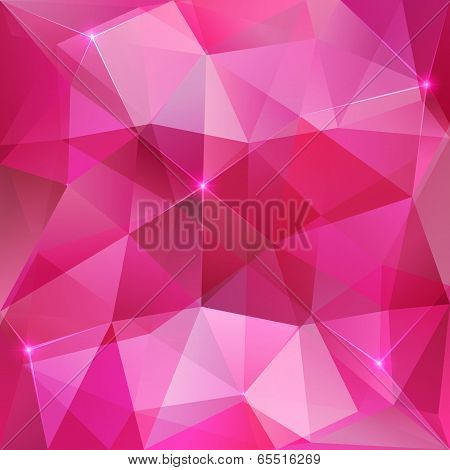 Pink crystal vector abstract background