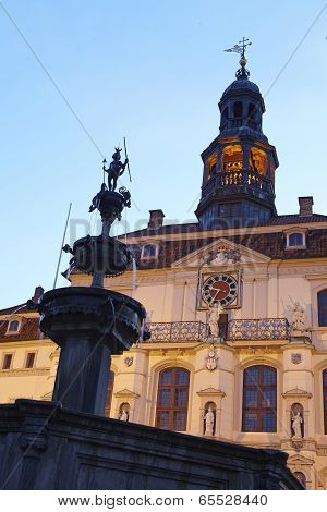 Lueneburg - Town Hall In The Evening