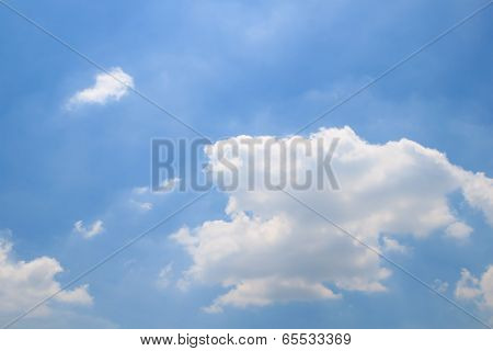 Blue Sky With Clouds.