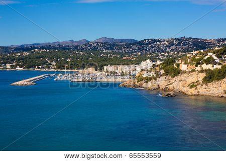 Moraira Teulada marina port in Alicante Mediterranean Spain
