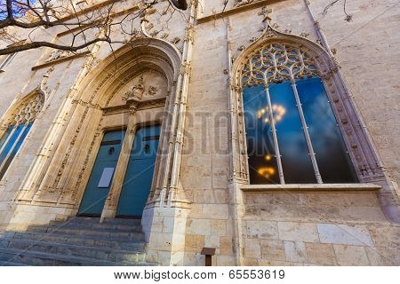 Valencia La Lonja gothic facade UNESCO heritage in Spain