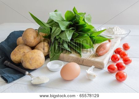 Ingredients For Gnocchi With Wild Garlic
