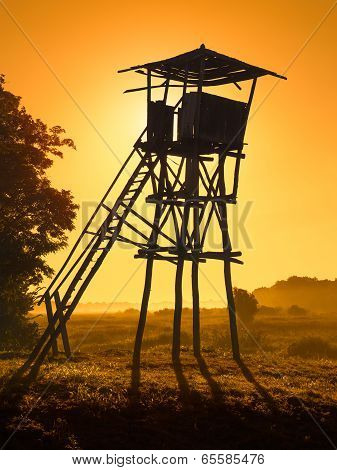 Old Watchtower Towards The Setting Sun