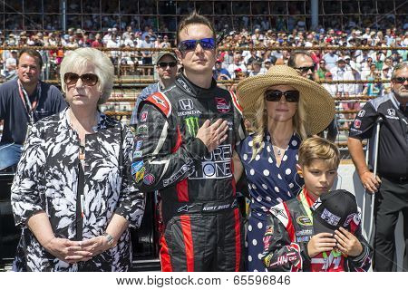 Indianapolis, IN - May 25, 2014:  NASCAR driver, Kurt Busch (26), runs the 98th annual Indianapolis 500 at the Indianapolis Motor Speedway in Indianapolis, IN.  