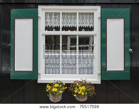 Window With Shutters In Marken