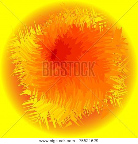Abstract Swirl In Hot Colors