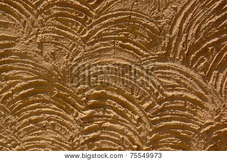 Brown wave plaster texture wall