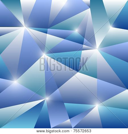 Geometric Pattern With Blue Triangles Background
