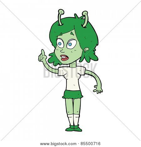 cartoon space alien