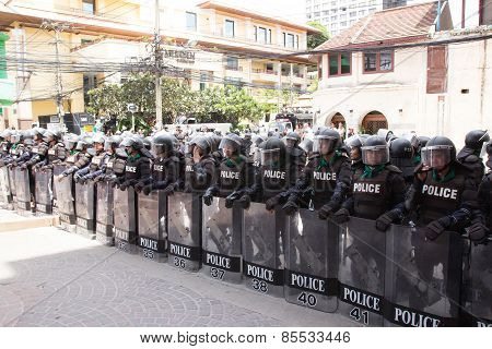 Protesters Gathered Fta Negotiations Between Thailand And The Eu.