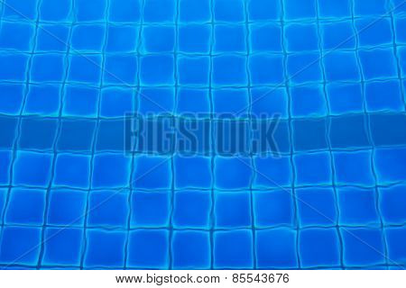 Blue ripped water in swimming pool
