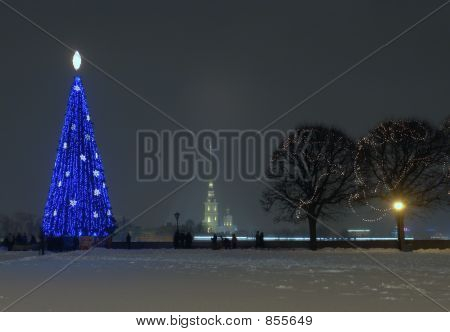 새 해에 wasilevsky 섬의 화살표