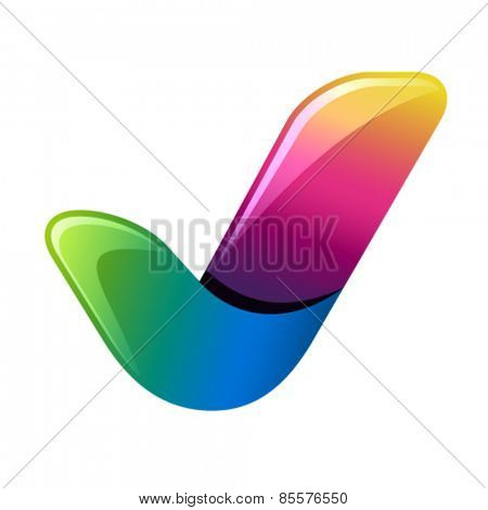 vector colorful positive checkmark