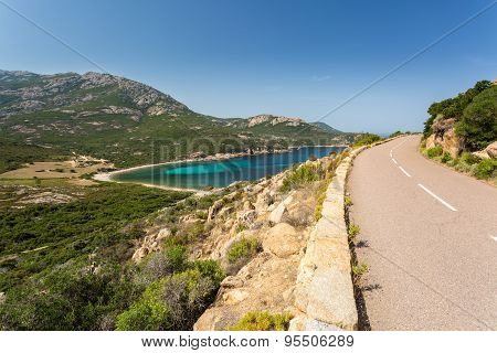 Coast Road Between Galeria And Calvi In Corsica