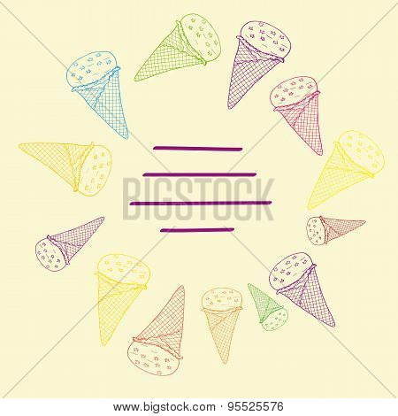 Card with Ice-creams