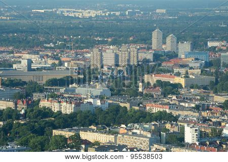 Aerial View Of Wroclaw City.