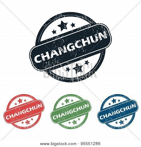 Round Changchun city stamp set